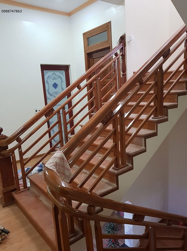 Cầu thang gỗ 53 trong catalog cầu thang gỗ của Cầu Thang Đẹp Miền Bắc