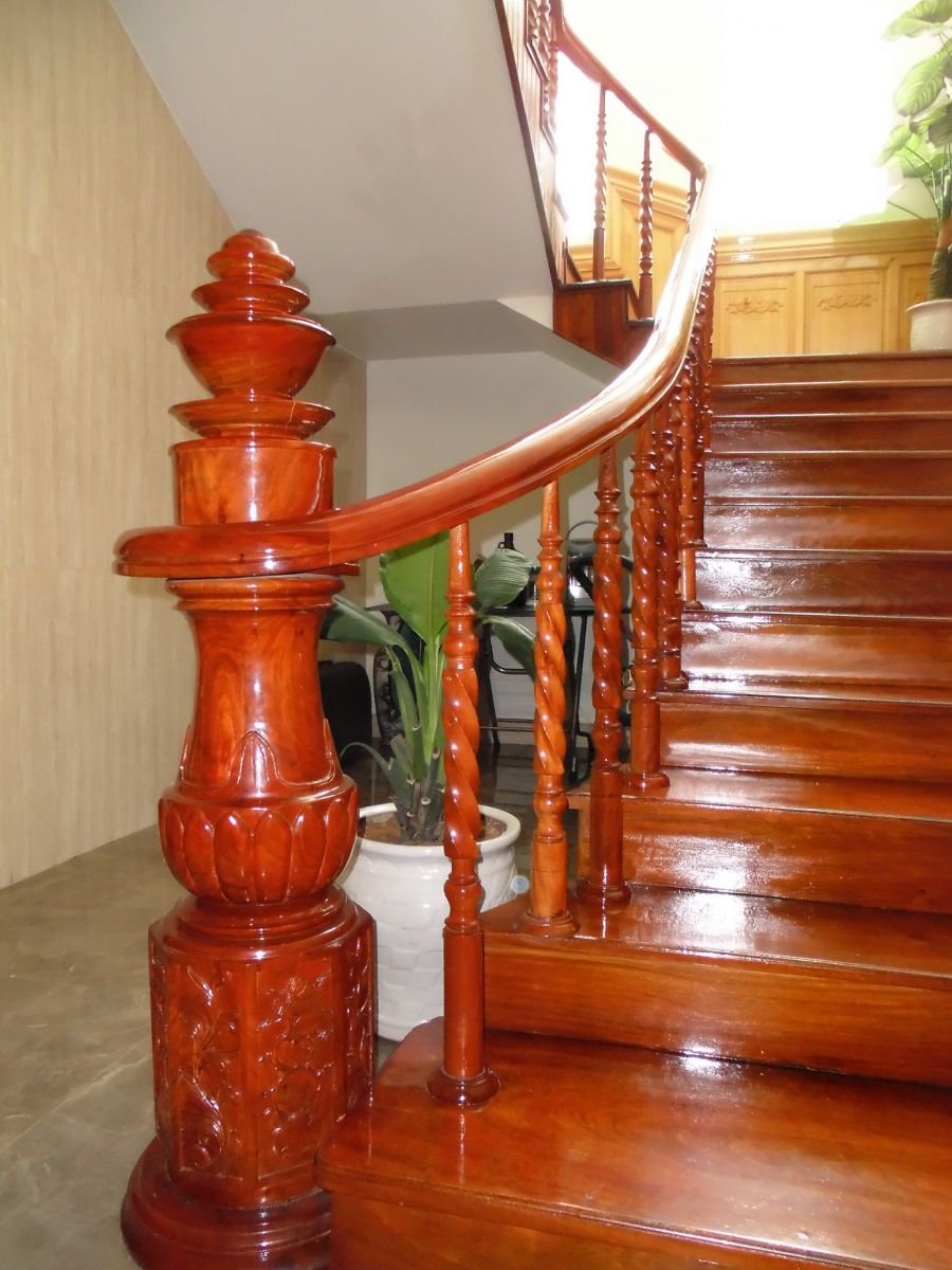Cầu thang gỗ 61 trong catalog cầu thang gỗ của Cầu Thang Đẹp Miền Bắc